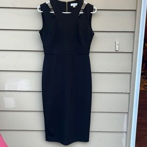 Black Calvin Klein sheath dress